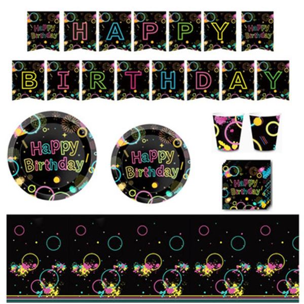 disposable dinnerware happy birthday party decoration tableware set paper plate cups knife fork napkins kids supplies
disposable dinnerware happy birthday party decoration tableware set paper plate cups knife fork napkins kids supplies