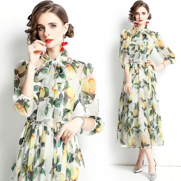 casual dresses dropship spring summer fall fruits print bow tie neck scarf 3/4 sleeve empire waist women ladies party beach midi dress, Black;gray
casual dresses dropship spring summer fall fruits print bow tie neck scarf 3/4 sleeve empire waist women ladies party beach midi dress, Black;gray