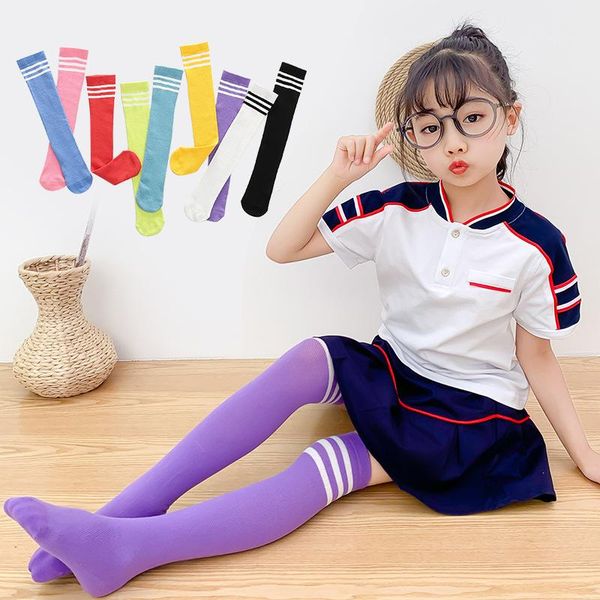children's socks summer boy's girl's cotton high tube long color over the knee striped baby, Pink;yellow
children's socks summer boy's girl's cotton high tube long color over the knee striped baby, Pink;yellow