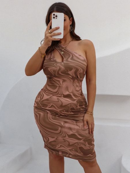 plus random marble print one shoulder cut out ruched bodycon dress b7a9#, Black
plus random marble print one shoulder cut out ruched bodycon dress b7a9#, Black