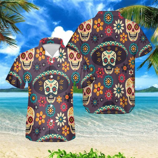 men's casual shirts skull day of the dead pattern flower mens hawaiian turn- down collar cuban beach shirt short sleeve chemise xs-7xl, White;black
men's casual shirts skull day of the dead pattern flower mens hawaiian turn- down collar cuban beach shirt short sleeve chemise xs-7xl, White;black