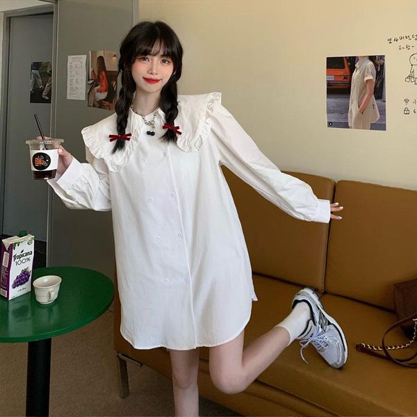 casual dresses large size salt fried street fat mm thin covering belly aging baby collar dress french edge shirt, Black;gray
casual dresses large size salt fried street fat mm thin covering belly aging baby collar dress french edge shirt, Black;gray