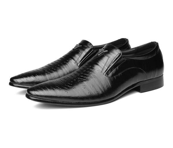 men's casual shoes business dress brogue men leather fashion groom crocodile pattern lazy, Black
men's casual shoes business dress brogue men leather fashion groom crocodile pattern lazy, Black