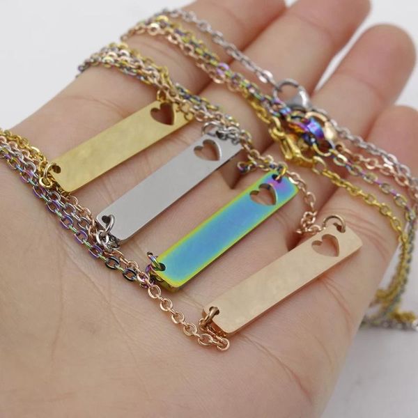 pendant necklaces stainless steel hollow heart blank bar necklace for women metal mirror polish long choker, Silver
pendant necklaces stainless steel hollow heart blank bar necklace for women metal mirror polish long choker, Silver