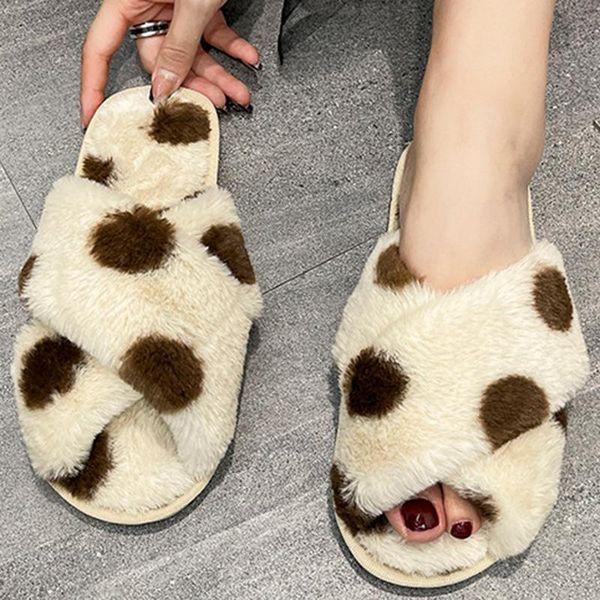 slippers autumn winter warm fluffy women's faux fur cross indoor slides flat furry shoes ladies female flip flops slip-on sh218, Black
slippers autumn winter warm fluffy women's faux fur cross indoor slides flat furry shoes ladies female flip flops slip-on sh218, Black
