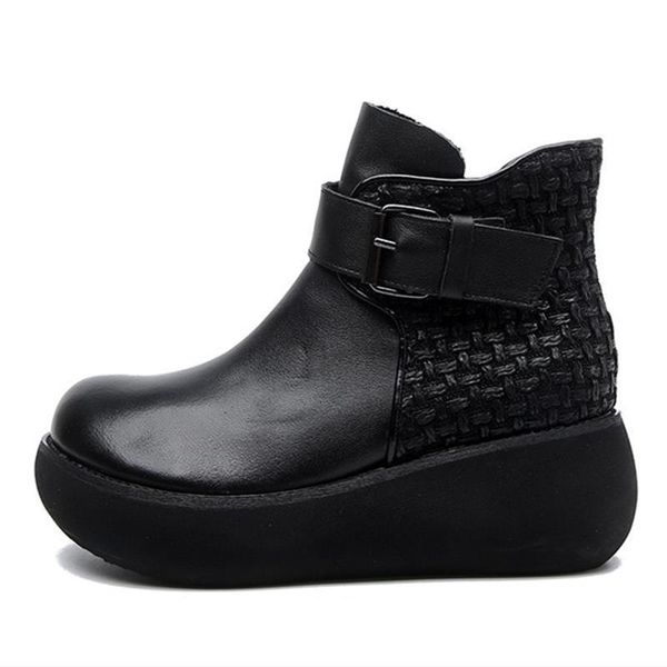 dress shoes genuine leather ladies wedge 2021 spring retro ethnic style casual high heel single women, Black
dress shoes genuine leather ladies wedge 2021 spring retro ethnic style casual high heel single women, Black