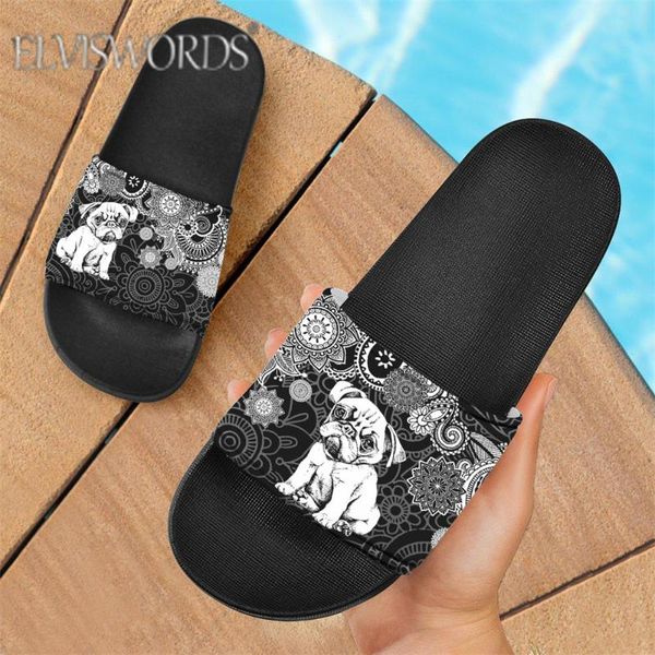 slippers elviswords home for women lovely bohemian pug dog print indoor ladies slides casual non-slip beach sandals drop, Black
slippers elviswords home for women lovely bohemian pug dog print indoor ladies slides casual non-slip beach sandals drop, Black