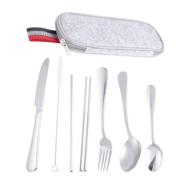 flatware sets 7pcs of one set portable camping picnic stainless steel spoon chopsticks fork utensils kit with storage case
flatware sets 7pcs of one set portable camping picnic stainless steel spoon chopsticks fork utensils kit with storage case