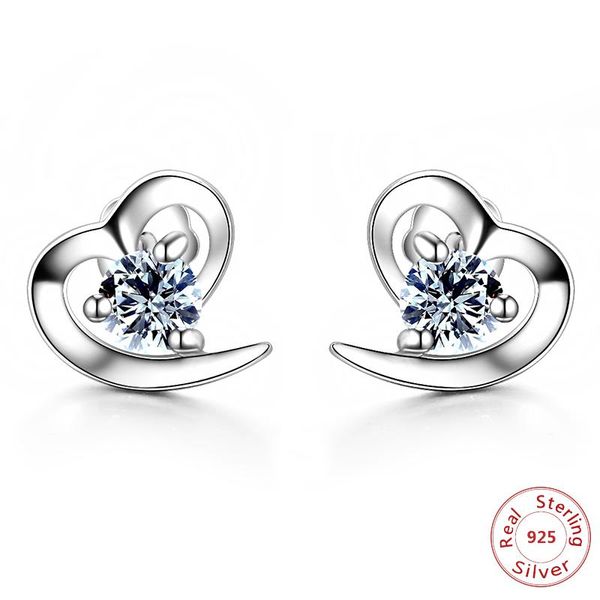 stud fashion authentic 925 sterling silver jewelry cz heart shaped earring for women lovely lady real wholesale, Golden;silver
stud fashion authentic 925 sterling silver jewelry cz heart shaped earring for women lovely lady real wholesale, Golden;silver