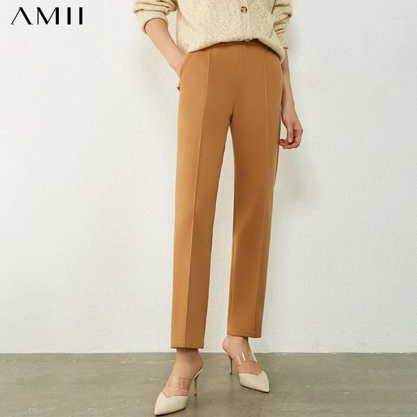 amii minimalism autumn women's pants fashion solid high waist straight suit ankel-length trousers 12070464 & capris, Black;white
amii minimalism autumn women's pants fashion solid high waist straight suit ankel-length trousers 12070464 & capris, Black;white