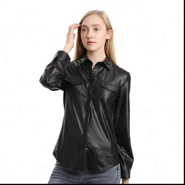 nightclub womens women shirts pu leather long sleeve shirt blouse lady fashion striped casual elegant business, White
nightclub womens women shirts pu leather long sleeve shirt blouse lady fashion striped casual elegant business, White