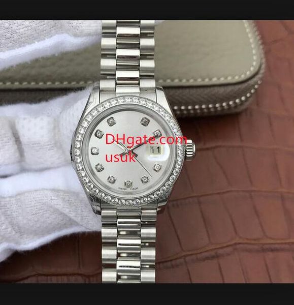new luxury watch women asia 2813 automatic diamond 28mm white dial steel bracelet sapphire class fluted lady watches, Slivery;brown
new luxury watch women asia 2813 automatic diamond 28mm white dial steel bracelet sapphire class fluted lady watches, Slivery;brown
