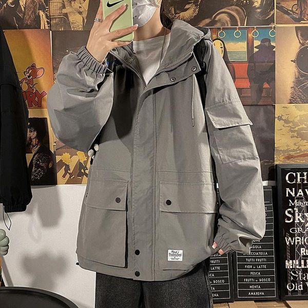 spring multi-pocket jacket men korean loose fashion casual workwear harajuku streetwear hip-hop bomber men's jackets, Black;brown
spring multi-pocket jacket men korean loose fashion casual workwear harajuku streetwear hip-hop bomber men's jackets, Black;brown