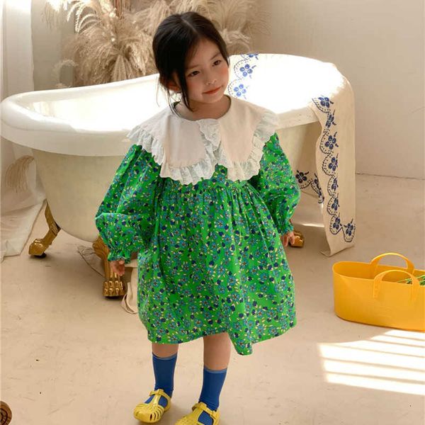 korean style kids girls floral dresses cute lace turn-down collar long sleeve party dress spring 210615, Red;yellow
korean style kids girls floral dresses cute lace turn-down collar long sleeve party dress spring 210615, Red;yellow