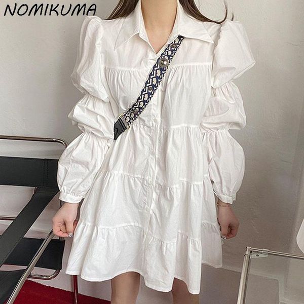casual dresses nomikuma chic sleeve women blouse dress causal turn-down collar korean 2021 autumn folds vestidos 6l960, Black;gray
casual dresses nomikuma chic sleeve women blouse dress causal turn-down collar korean 2021 autumn folds vestidos 6l960, Black;gray
