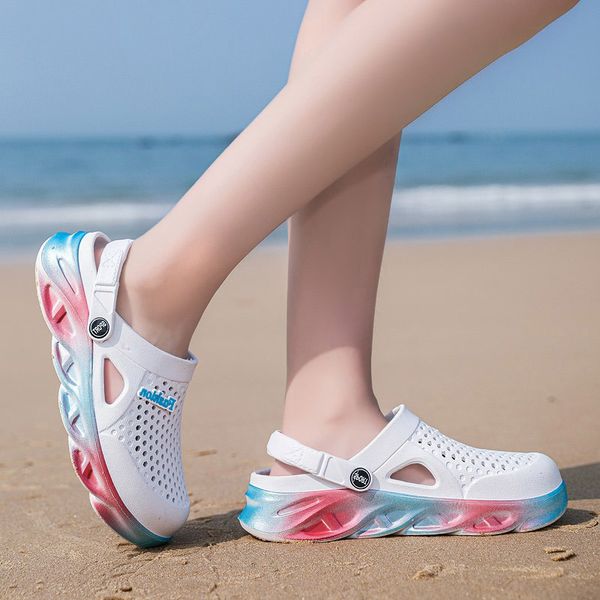 classic mens womens trainer sports size cross-border summer slippers thick-soled beach shoes couple hole shoe outdoors baotou sandals code:2, Black
classic mens womens trainer sports size cross-border summer slippers thick-soled beach shoes couple hole shoe outdoors baotou sandals code:2, Black