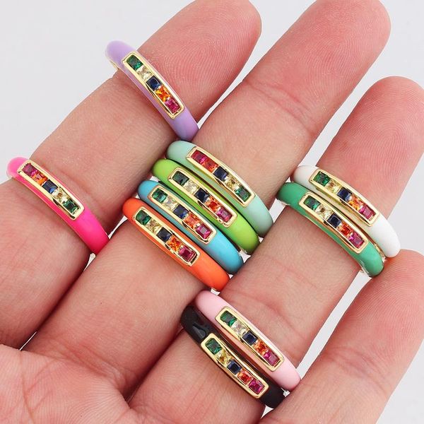 cluster rings rainbow enamel dripping oil zircon ring for women, adjustable copper gold plated candy color party jewelry gift, Golden;silver
cluster rings rainbow enamel dripping oil zircon ring for women, adjustable copper gold plated candy color party jewelry gift, Golden;silver