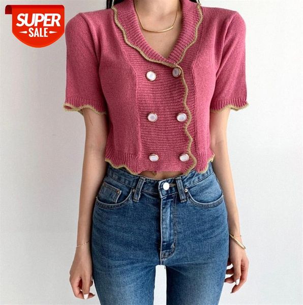 thin short-sleeved cardigan gold silk double-breasted outer short small fragrant ice sweater #ub0b, Black;gray
thin short-sleeved cardigan gold silk double-breasted outer short small fragrant ice sweater #ub0b, Black;gray