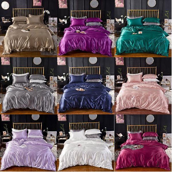 bedding sets simple style luxury pure color silk bedclothes quilt covers set /2/3pcs duvet cover+ pillowcase bed
bedding sets simple style luxury pure color silk bedclothes quilt covers set /2/3pcs duvet cover+ pillowcase bed