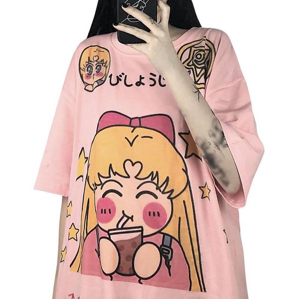 women's t-shirt 2021 summer t-shirts anime sailor moon cat cosplay girls kawaii loose tees short sleeve tshirt, White
women's t-shirt 2021 summer t-shirts anime sailor moon cat cosplay girls kawaii loose tees short sleeve tshirt, White