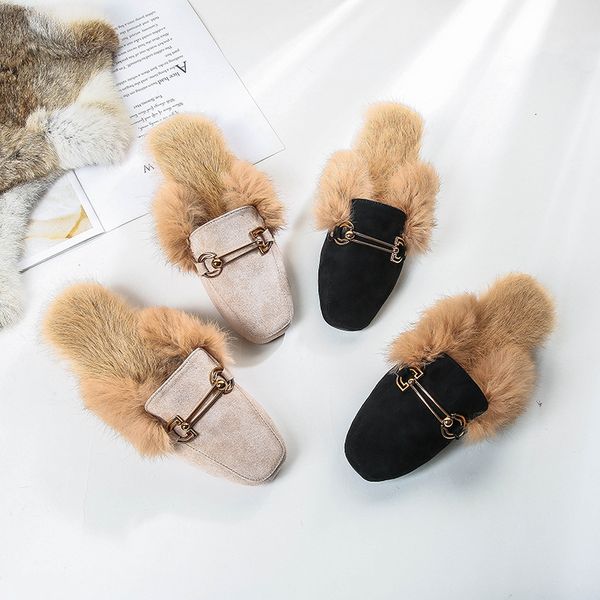 flip flop spring autumn and winter plush women's style muller shoes net red wind baotou half slippers, Black
flip flop spring autumn and winter plush women's style muller shoes net red wind baotou half slippers, Black