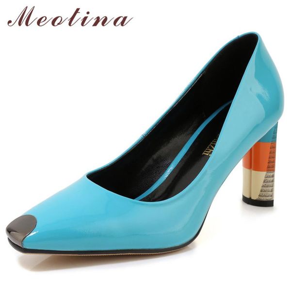 dress shoes meotina high heels women pumps natural genuine leather strange style cow square toe lady size 39, Black
dress shoes meotina high heels women pumps natural genuine leather strange style cow square toe lady size 39, Black