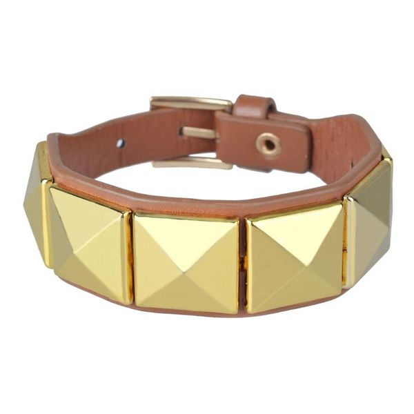 cuff kirykle fashion gold rivet punk pyramid studded artificial leather bracelet wristband for women, White
cuff kirykle fashion gold rivet punk pyramid studded artificial leather bracelet wristband for women, White