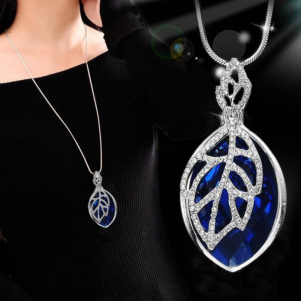 pendant necklaces crystal hollow multi-layer leaf long necklace women fashion korean aesthetic jewelry wholesale classic gifts, Silver
pendant necklaces crystal hollow multi-layer leaf long necklace women fashion korean aesthetic jewelry wholesale classic gifts, Silver