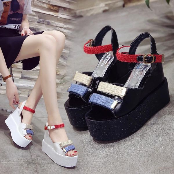fashion women summer open toe shoes wedges buckle platform sandals solid casual, Black
fashion women summer open toe shoes wedges buckle platform sandals solid casual, Black