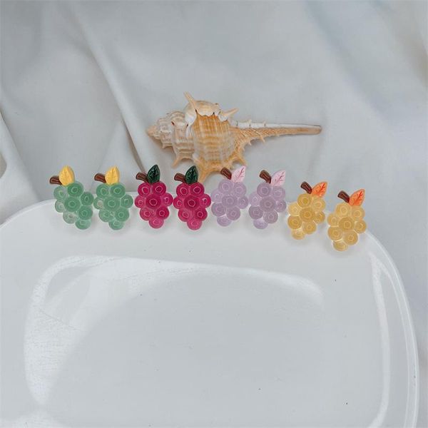 stud trendy fashion creative acrylic small earrings purple grape simple fresh cute sweet fruit shape women's party accessories, Golden;silver
stud trendy fashion creative acrylic small earrings purple grape simple fresh cute sweet fruit shape women's party accessories, Golden;silver