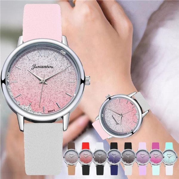wristwatches fashion starry sky women watches gradient colors dial ladies leather strap rhinestone wrist zegarek damski, Slivery;brown
wristwatches fashion starry sky women watches gradient colors dial ladies leather strap rhinestone wrist zegarek damski, Slivery;brown