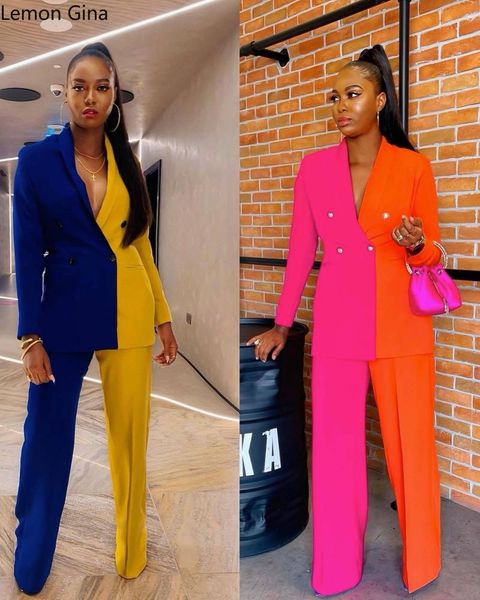 women's two piece pants lemon gina patchwork office lady blazer suit and straight matching 2 set outfits women street tracksuit, White
women's two piece pants lemon gina patchwork office lady blazer suit and straight matching 2 set outfits women street tracksuit, White