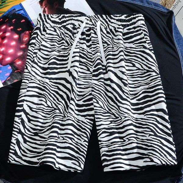 men's shorts 2021 summer youth casual loose striped zebra pattern hip hop ins tide brand sports pants men, White;black
men's shorts 2021 summer youth casual loose striped zebra pattern hip hop ins tide brand sports pants men, White;black
