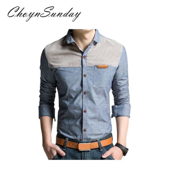 men's casual shirts choynsunday 2021 trend youth slim spring and autumn shirt imitation denim long sleeve, White;black
men's casual shirts choynsunday 2021 trend youth slim spring and autumn shirt imitation denim long sleeve, White;black