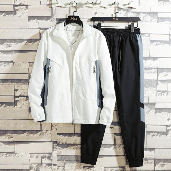 men's tracksuits fashion mens set casual autumn winter men patchwork jacket men+sweatpants male 2 pieces zipper track suit sportswear, Gray
men's tracksuits fashion mens set casual autumn winter men patchwork jacket men+sweatpants male 2 pieces zipper track suit sportswear, Gray