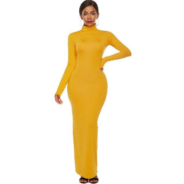 casual dresses plus size women solid maxi dress turtleneck long sleeve slim bandage gown elegant stretchy female robe vestidos, Black;gray
casual dresses plus size women solid maxi dress turtleneck long sleeve slim bandage gown elegant stretchy female robe vestidos, Black;gray