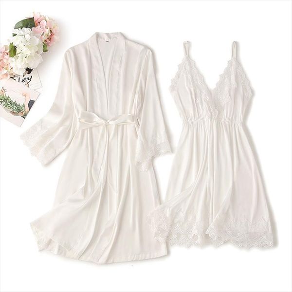 pajamas spaghetti strap satin women sleepwear lace robe gown set summer silk 2piece home clothing chest pads, Black;red
pajamas spaghetti strap satin women sleepwear lace robe gown set summer silk 2piece home clothing chest pads, Black;red