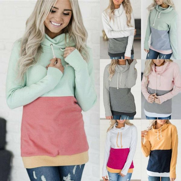women's hoodies & sweatshirts 2021 spring contrast color long sleeve pullover sweatershirt sports and leisure ladies, Black
women's hoodies & sweatshirts 2021 spring contrast color long sleeve pullover sweatershirt sports and leisure ladies, Black