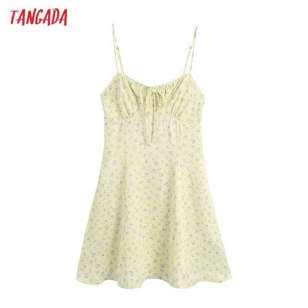 tangada women summer yellow floral print mini dress vintage backless elastic thin straps female dresses mujer be748 210609, Black;gray
tangada women summer yellow floral print mini dress vintage backless elastic thin straps female dresses mujer be748 210609, Black;gray