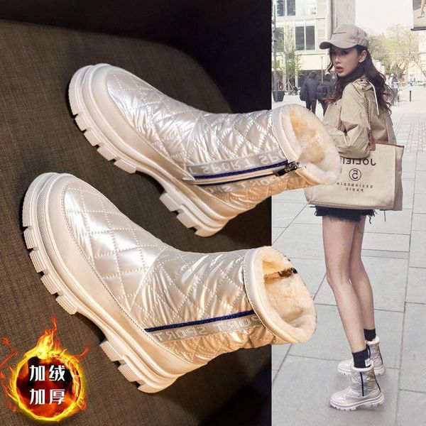 boots 2021 winter shoes women mid-calf waterproof snow with warm plush sequined cloth footwear platform woman, Black
boots 2021 winter shoes women mid-calf waterproof snow with warm plush sequined cloth footwear platform woman, Black