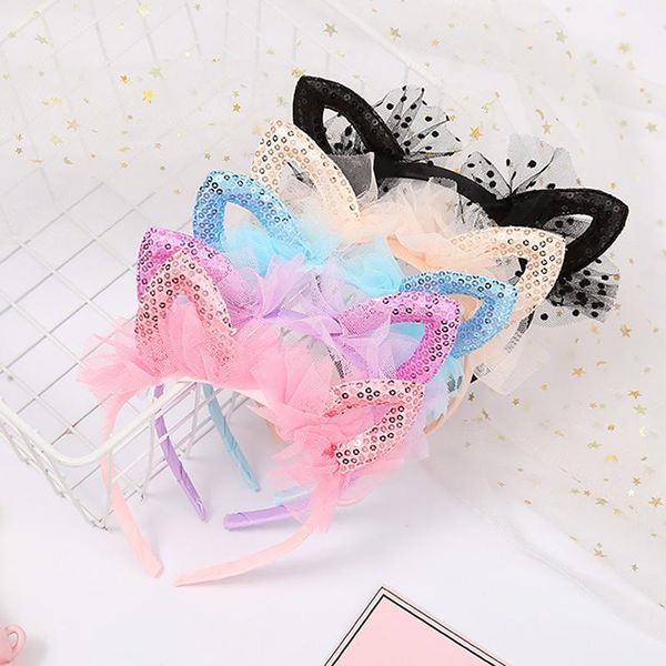 hair accessories kids cat ears mesh headband sequins hairband cute head band hoop party christmas princess crown tiara headwear, Slivery;white
hair accessories kids cat ears mesh headband sequins hairband cute head band hoop party christmas princess crown tiara headwear, Slivery;white