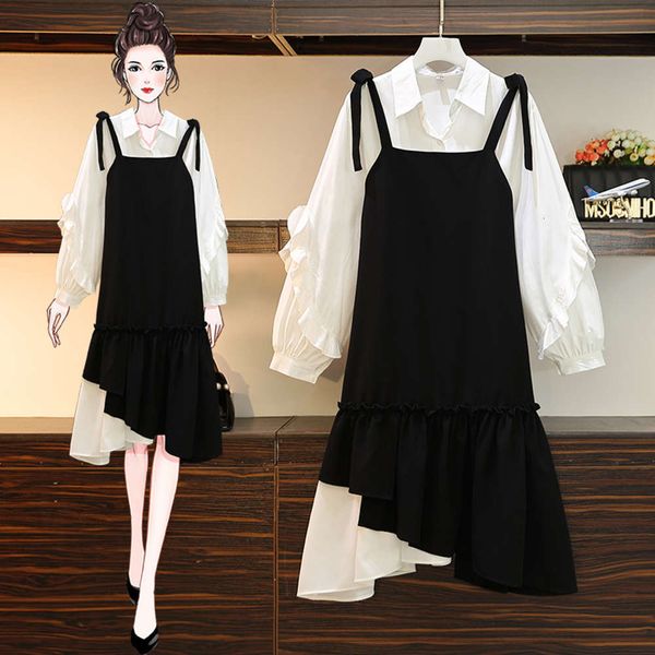 casual dresses dress women clothes early spring large size women's fat sister show thin age reduction foreign style shirt suspender two, Black;gray
casual dresses dress women clothes early spring large size women's fat sister show thin age reduction foreign style shirt suspender two, Black;gray