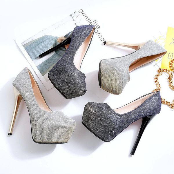 dress shoes women pumps super high heels 14cm sequined cloth single shallow fish mouth stiletto ladies female wedding shoe, Black
dress shoes women pumps super high heels 14cm sequined cloth single shallow fish mouth stiletto ladies female wedding shoe, Black