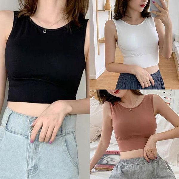 women's tanks & camis women tank crop seamless underwear u back lingerie summer sleeveless camisole femme, White
women's tanks & camis women tank crop seamless underwear u back lingerie summer sleeveless camisole femme, White