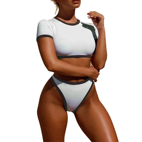 the est summer women two piece high waist bikini swimsuits bathing suit swimwear beachwear short sleeve sets one-piece suits
the est summer women two piece high waist bikini swimsuits bathing suit swimwear beachwear short sleeve sets one-piece suits