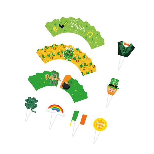 other festive & party supplies 24pcs cake picks paper dessert er beautiful cupcake for st. patrick's day
other festive & party supplies 24pcs cake picks paper dessert er beautiful cupcake for st. patrick's day
