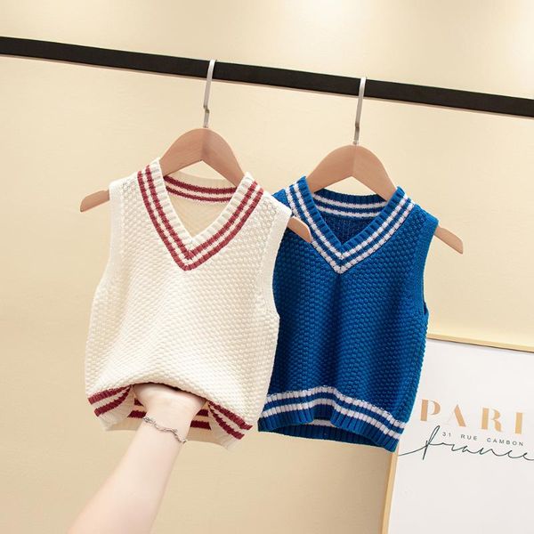 pullover baby boys vest sweater fashion casual wear children knit clothing infant toddler girls winter cotton v-neck clothes, Blue
pullover baby boys vest sweater fashion casual wear children knit clothing infant toddler girls winter cotton v-neck clothes, Blue