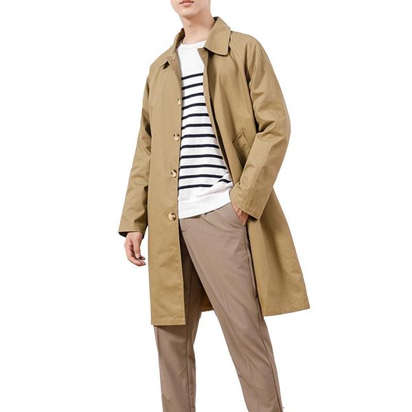 men's trench coats fy69 japan style men single-breasted handsome gentlemen luxury solid color thin casual boyfriend personality windbre, Tan;black
men's trench coats fy69 japan style men single-breasted handsome gentlemen luxury solid color thin casual boyfriend personality windbre, Tan;black