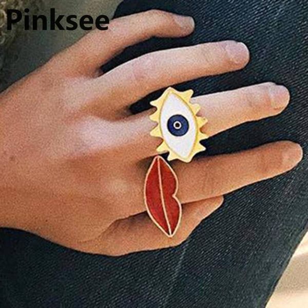 cluster rings vintage retro europe punk gothic exaggerated turkish evil eye for women girls red lip charm ring simple jewelry adjustable, Golden;silver
cluster rings vintage retro europe punk gothic exaggerated turkish evil eye for women girls red lip charm ring simple jewelry adjustable, Golden;silver