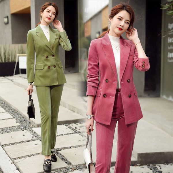spring and autumn fashion female suit temperament thick korean double-breasted british style corduroy ol two-piece pant suits women's t, White
spring and autumn fashion female suit temperament thick korean double-breasted british style corduroy ol two-piece pant suits women's t, White